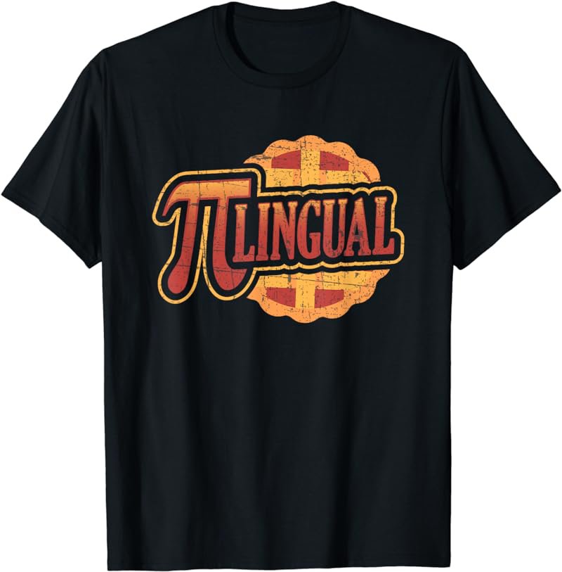 Funny Pi Symbol Shirt PiLingual Bilingual Pie Pun Gift