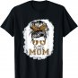 Pittie Mom Messy Bun Pitbull Dog Owners Love Mothers Day T-Shirt