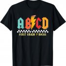 ABCD First Grade Rocks Pencil Lightning Students Teachers T-Shirt