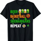 Beer Basketball Shenanigans Repeat St. Patrick's Day Player T-Shirt