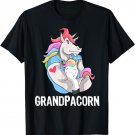 Mens Grandpacorn Unicorn Grandpa and Grandson T-Shirt