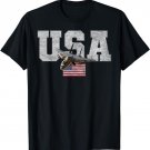 USA Patriotic American Flag F-14 Tomcat Fighter Jet Design T-Shirt