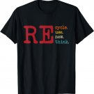 Vintage Recycle Reuse Renew Rethink Earth Day Environmental T-Shirt