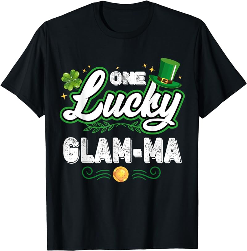 One Lucky Glam-ma St.Patrick's Day Irish Matching Family T-Shirt