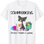 Scrapbooking Because Murder Is Wrong Funny Cat Lover T-Shirt