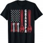 Grandpa American Flag Handyman Tools T-Shirt