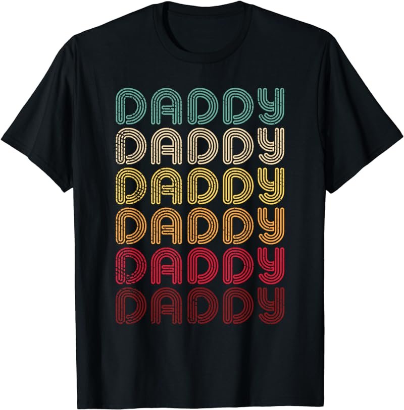 Daddy Retro Vintage dad for lovers Fathers day T-Shirt