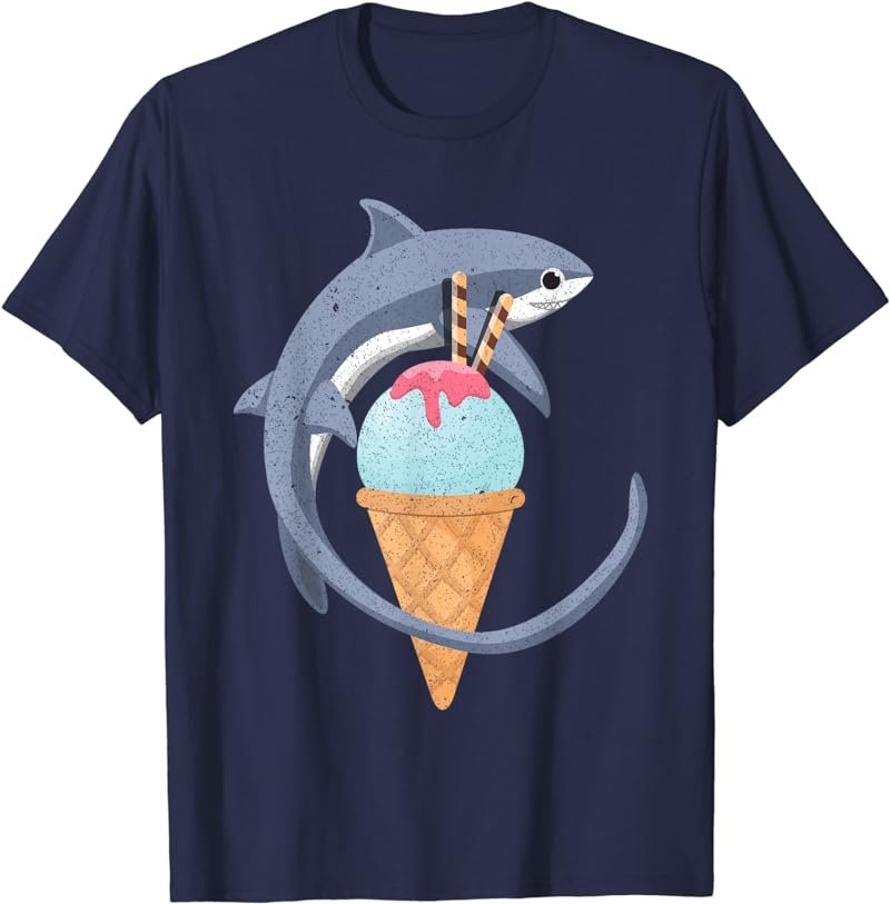 Thresher Shark Shirt T Shirt Graphic Tee Sharks & Ice Cream T-Shirt