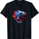 Colorful Geometric Betta Fish, Dad Mom Boy Girl Birth-day T-Shirt