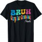 Funny Teachers Bruh Charge Your Chromebook Thanks T-Shirt