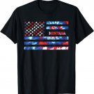 Montana Tie Dye Red White Blue Patriotic America w USA Flag T-Shirt