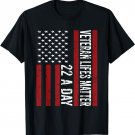 Veteran 22 Day Suicide Awareness PTSD Veteran Lives Matter T-Shirt
