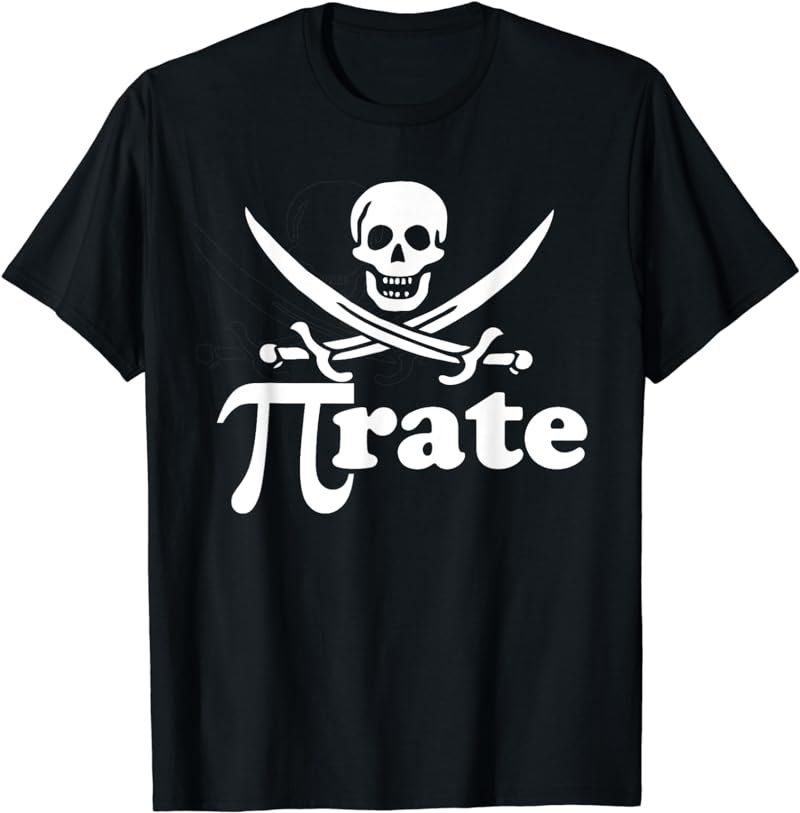 Pirate pi rate shirt for pi day math pirates tshirt