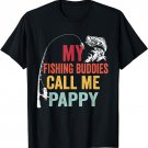 Mens My Favorite Fishing Buddies Call Me Pappy Fisherman T-Shirt