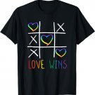 Fun LGBTQ LOVE WINS Cute tic-tac-toe - Gay Ally T-Shirt