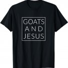Goats and Jesus, Christian Minimal Fun Animal TShirt