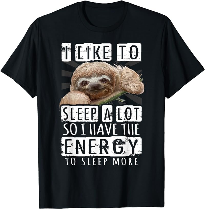 I Like To Sleep A Lot Sleeping Sloth Lover Gift T-Shirt T-Shirt