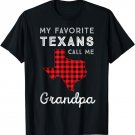 Family Matching T Shirt Grandpa Gift Red Buffalo Plaid Texas T-Shirt
