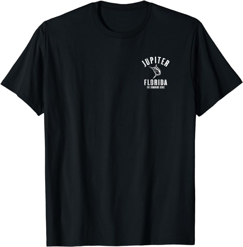 Jupiter Florida Beach FL Retro Vintage Beach Front & Back T-Shirt