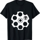 Revolver Skull Pistol Gun Weapon Awesome Cowboy Skeleton T-Shirt