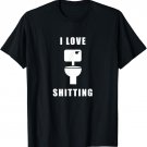Mens I Love Shitting Funny Toilet Smartphone White T-Shirt