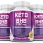 3 X KETO BHB 1200mg PURE Ketone FAT BURNER Weight Loss Diet Pills Ketosis