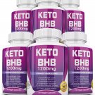 6 X KETO BHB 1200mg PURE Ketone FAT BURNER Weight Loss Diet Pills Ketosis