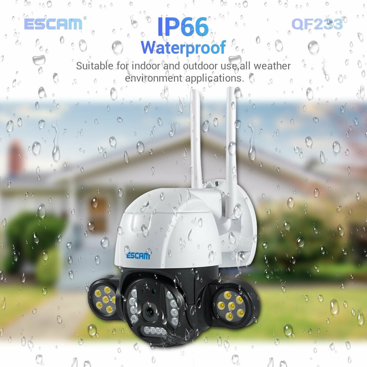 Floodlight Camera 1080P HD 3MP Outdoor Security Camera Motion-Activated Pan Tilt