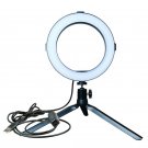 10” Ring Light LED Desktop Selfie 3 Colors Flash for Makeup Live Stream Youtube