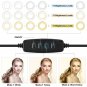 10&acirc;�� Ring Light LED Desktop Selfie 3 Colors Flash for Makeup Live Stream Youtube