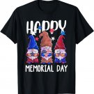 Happy Memorial Day, Gnome USA Flag American Patriotic T-Shirt