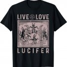 Satan Live Love Lucifer With Dancing Demons T-Shirt