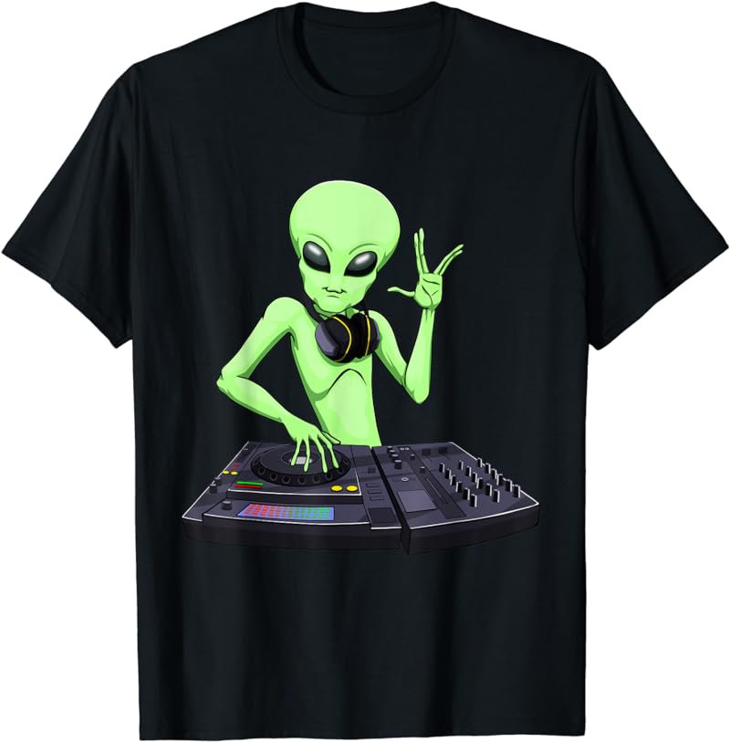 DJ Alien Funny Extraterrestrial Space T-Shirt