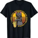 Funny Cat - Cat Playing Saxophone T-Shirt