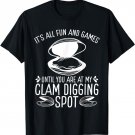 Clam Digging Spot Clamming Rake Funny Clam Digger T-Shirt