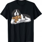 Landseer Dog With Stuffed Animal And Hearts T-Shirt