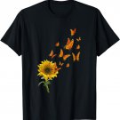 Sunflower Butterfly Dreams Monarch Butterfly Nature Lovers T-Shirt
