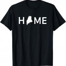 Maine Home Love U.S. State Pride Outline Silhouette T-Shirt