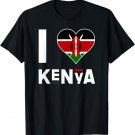 Kenya Shirt I Love Kenya I Heart Kenya Africa Kenyan Flag T-Shirt