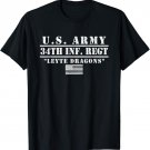 Us Army 34th Infantry Regiment 34th Inf Regt Leyte Dragons T-Shirt