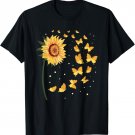 Flower Butterflies Nature Butterfly Sunflower T-Shirt