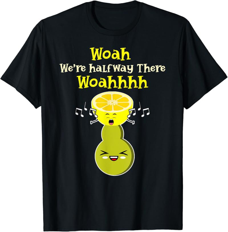 Lemon on Pear Pun Karaoke Lyrics Living On Prayer 80s Music T-Shirt