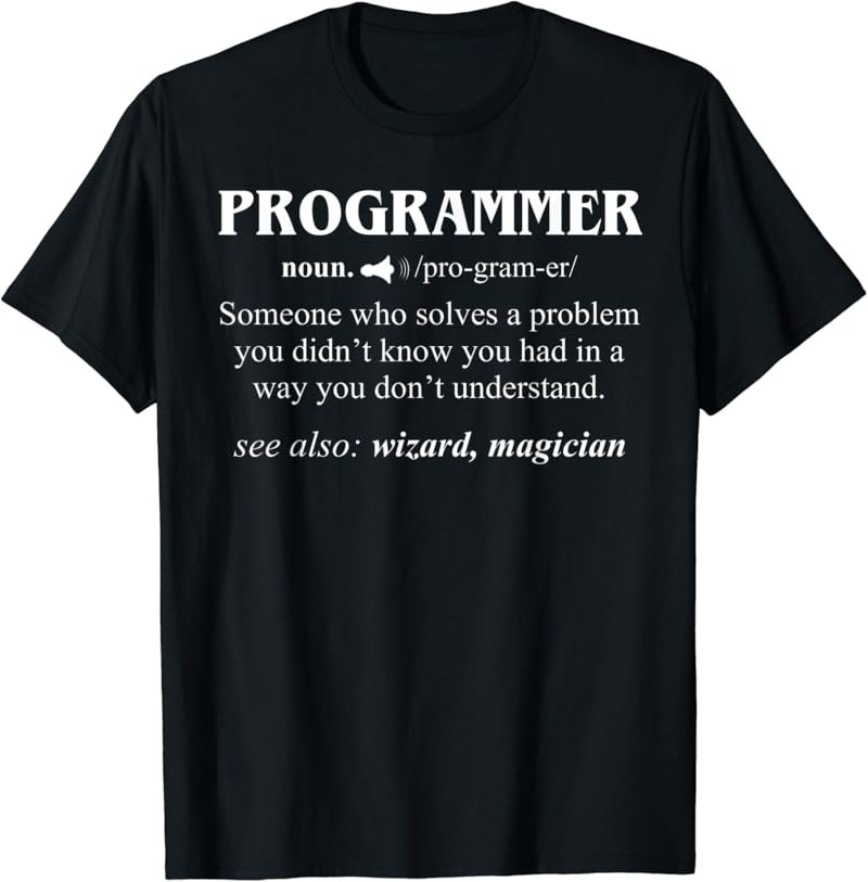 Programmer Definition t-Shirt Funny Computer Nerd Meaning