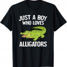 Just A Boy Who Loves Alligators Boys Toddler Crocodile Lover T-Shirt