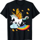 Fantasy Butterfly Animal Rainbow Magical Creature Unicorn T-Shirt