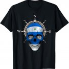 Nicaragua Skull Flag Shirt Nicaraguan DNA Roots & Heritage