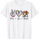 Tie Dye Peace Love Beagle Dog Puppy Paw Lover T-Shirt