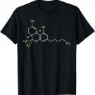 Cannabis Shirt Weed Pot Molecule THC Marijuana Stoner T-Shirt