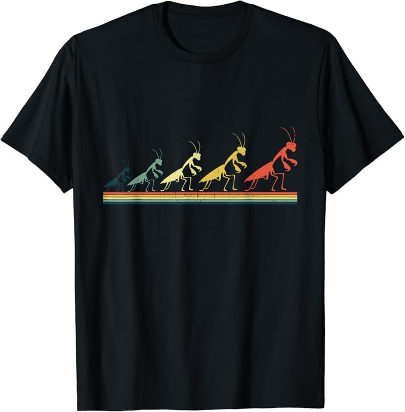 Praying Mantis Insects Bug Love Praying Mantis Retro T-Shirt