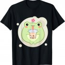 Cute Kawaii Frog Drinks Boba Bubble Tea Kawaii Aesthetic T-Shirt